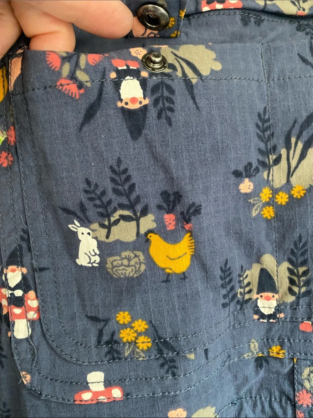 Duluth Trading Co Navy Blue Gardening short overalls, lots of pockets-XL - Picture 4 of 8